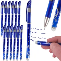 12x długopis wymazywalny ścieralny cienkopis notatki zmazywalny 0,5mm gumka