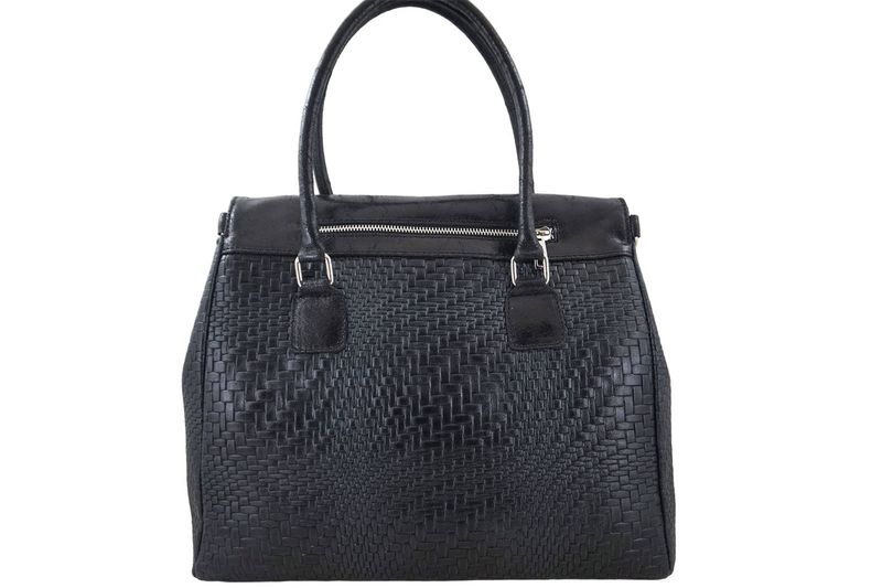 Elegancka torebka do pracy - Czarna zdjęcie 4