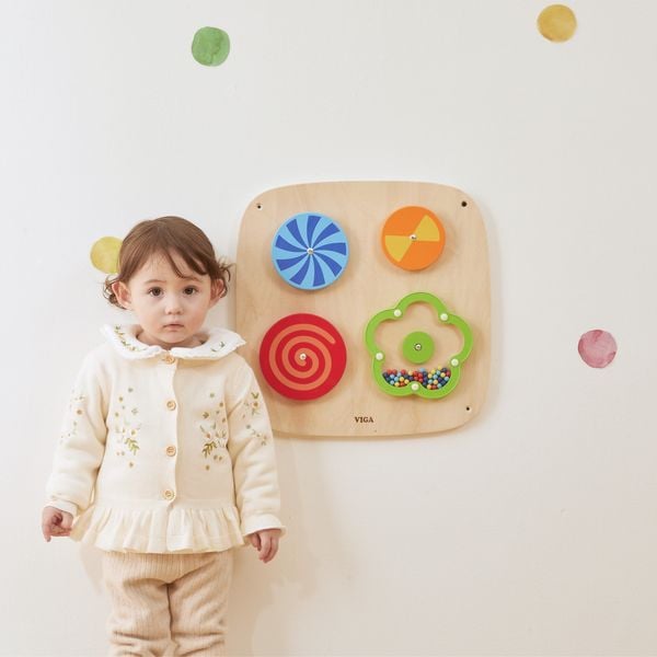 VIGA Drewniany Panel Ścienny - Wirujące Wzory zdjęcie 2