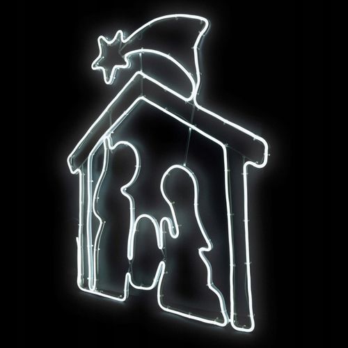 Lampki Zewnętrzne Dekoracja Ozdoba LED Neon Biały Świąteczne Stajenka IP44 na Arena.pl