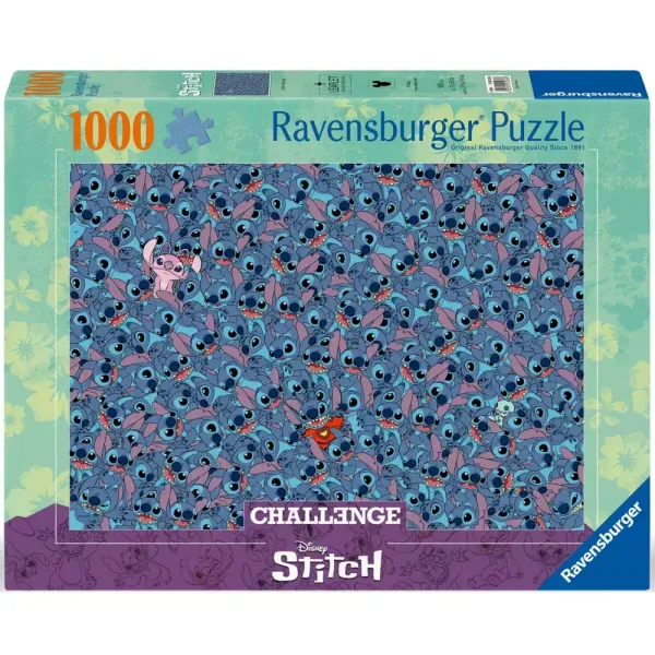 Puzzle 1000 elementów. Challenge. Stitch zdjęcie 1