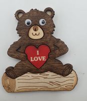 magnes na lodówkę - NIEDŹWIEDŹ LOVE 8 x 7,5 cm  nr. 144