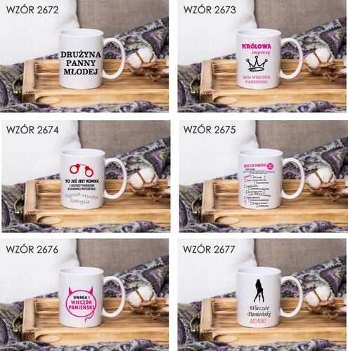 Kubek z imieniem napis WIECZÓR KAWALERSKI na Arena.pl