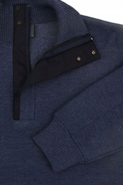 Sweter męski granatowy melanżowy Sebi Rozmiar - XXL zdjęcie 3