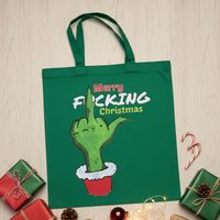 Zielona, świąteczna torba - Merry Fucking Christmas
