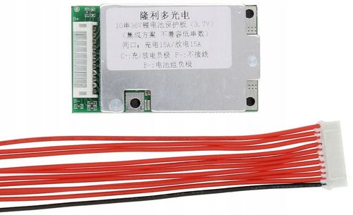 Moduł BMS 10s 15A Li-ion 18650 36V 42V Ładowarka na Arena.pl