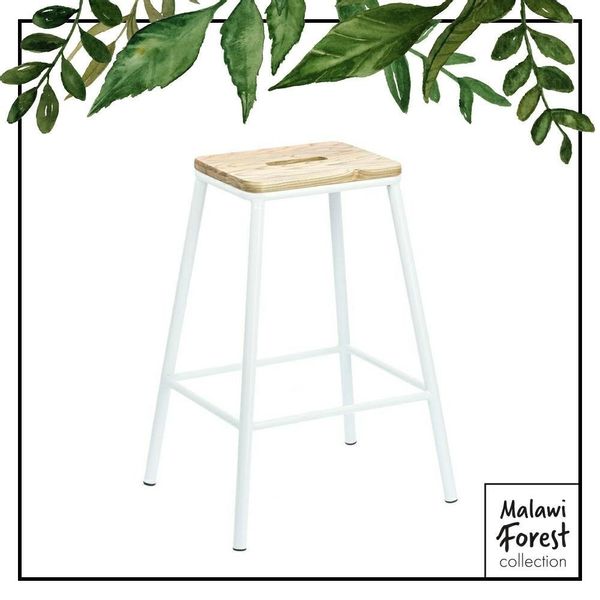 Stołek barowy Seattle White zdjęcie 7