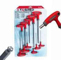 Zestaw wkrętaki imbus z kulką 11-el wkrętaki HEX klucze kątowe młotki torx