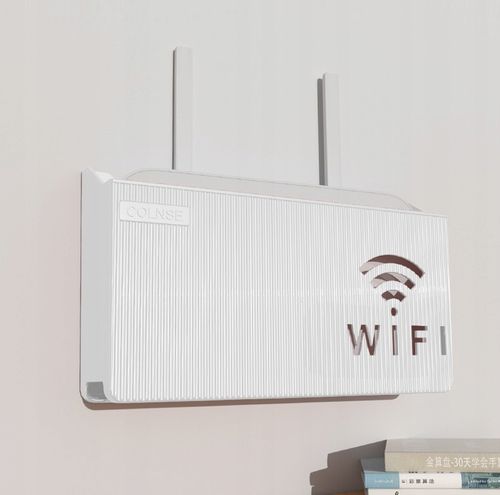 UCHWYT ŚCIENNY PÓŁKA na ROUTER WIFI SWITCH Blue na Arena.pl