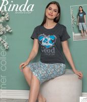 Wygodna piżama damska z krótkim rękawem M