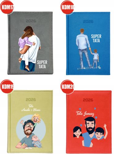 KALENDARZ A5 2026 DZIENNY planer Z NADRUKIEM prezent dla taty z imieniem na Arena.pl