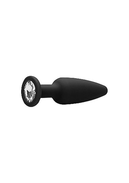 Cone-Shaped Diamond Butt Plug - Black zdjęcie 5
