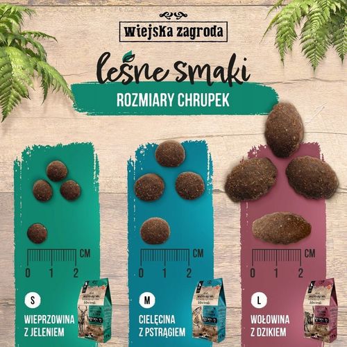 Wiejska Zagroda LEŚNE SMAKI Karma dla psa WOŁOWINA DZIK Duże rasy L 9kg na Arena.pl