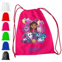 WOREK PLECAK SPORTOWY NA WF DLA DZIECI - KOCI DOMEK GABI + IMIĘ! GABBY DOLL