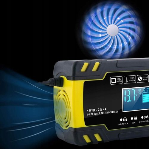 PROSTOWNIK Mikroprocesorowy SAMOCHODOWY DO AKUMULATORÓW 12V 24V 8A AGM na Arena.pl