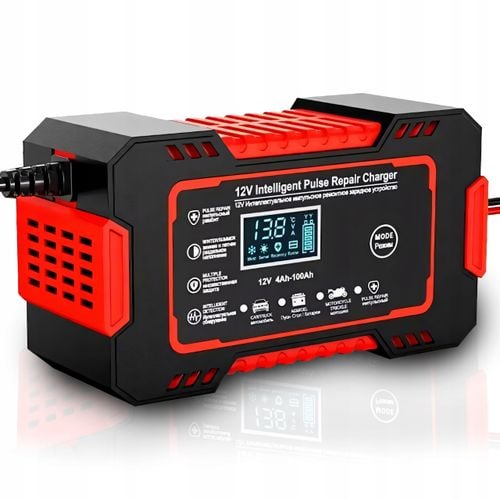 Prostownik samochodowy 12V 10A automatyczny Funkcja naprawy akumulatora LCD na Arena.pl