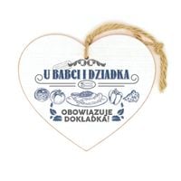 tabliczka serce u babci i dziadka...