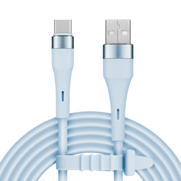 KM1268-1BL Kabel USB - USB typu C 1 m silikonowy zdjęcie 2