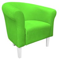 Fotel Milo Mikrofaza 12 zielony nogi 20 białe