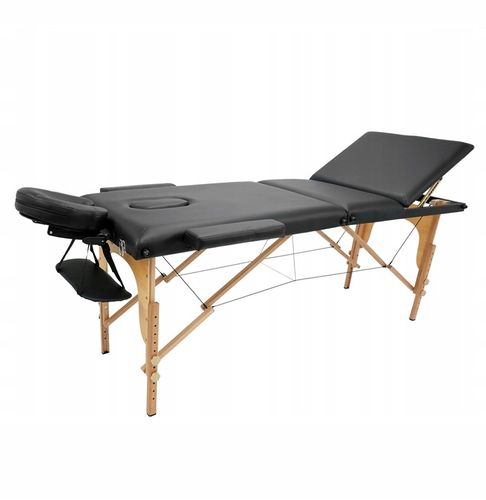 Stół Łóżko Masażu Składany Przenośny Drewniany 3- Segmentowy Leżanka na Arena.pl