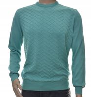 Sweter męski okrągły pod szyją XXXL 3XL turkus