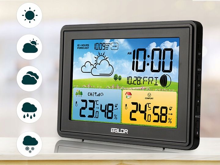 BEZPRZEWODOWA STACJA POGODY POGODOWA HIGROMETR zdjęcie 9