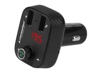 Transmiter FM LED + HandsFree +woltomierz 8-30V + ładowarka 2x USB 3.4