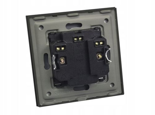 GNIAZDO PODWÓJNE SZKLANE GNIAZDKO Z BOLCEM CZARNE B-LINE ELEKTRYCZNE SZKŁO na Arena.pl