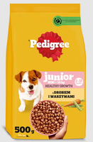PEDIGREE KARMA SUCHA JUNIOR 500g DRÓB WARZYWA PIES