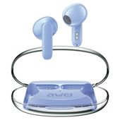 awei słuchawki bluetooth 5.3 t85 enctws + stacja dokująca niebieski/blue
