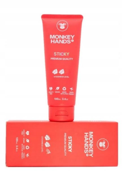 Monkey Hands - Klej Magnezja Grip do Pole Dance 100 ml, czerwony zdjęcie 3