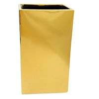 WAZON CERAMICZNY NA KWIATY ZŁOTY WYSOKI DUŻY FLAKON CERAMICZNY 35cm