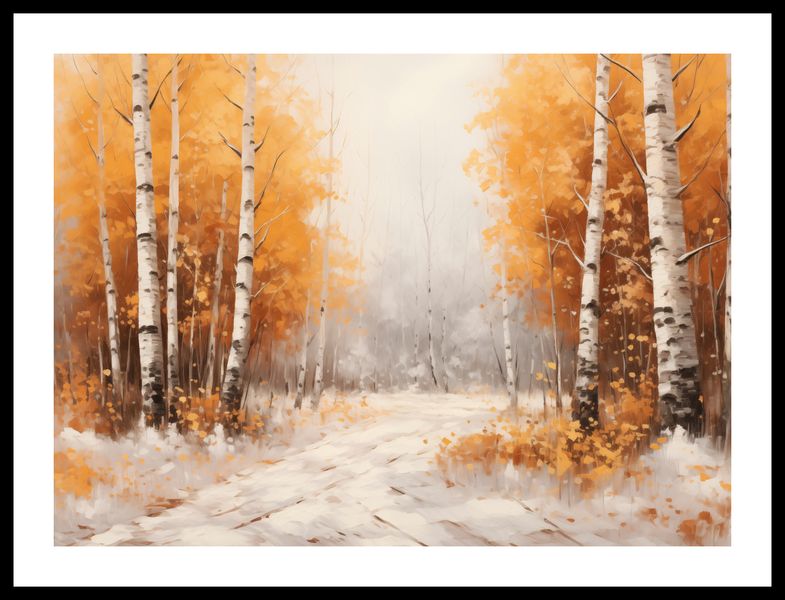 Plakat 55x40cm Jesienne Brzozy zdjęcie 3