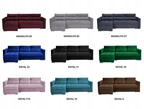 Narożnik Varius rozkładany z funkcją spania Family meble rogówka na Arena.pl