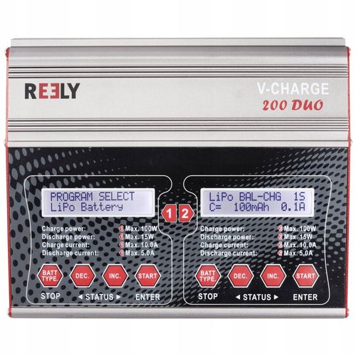 Ładowarka WIELOFUNKCYJNA modelarska 200W 10A 2 wyjścia NiMH LiPo LiIon LiHV na Arena.pl