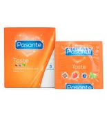 Kolorowe prezerwatywy Pasante Taste - 3 szt.