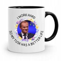 Kubek Czarny Donald Tusk Po Platforma Prezent Z Nadrukiem Ze Zdjęciem