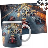 ZESTAW KUBEK + PUZZLE 110EL - BOLID F1 WYŚCIGI SPORT