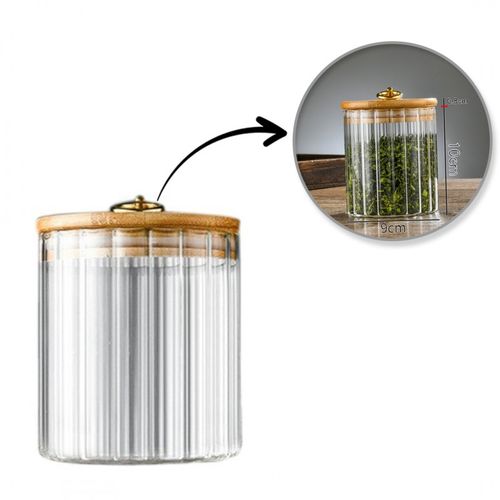 Cukiernica, pojemnik ryflowany z przykrywką bambusowa, rozm. S, 550 ml na Arena.pl