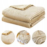 GRUBY KOC WYTŁACZANY 160X200 NARZUTA NA ŁÓŻKO NA KANAPE NA NAROŻNIK PLED