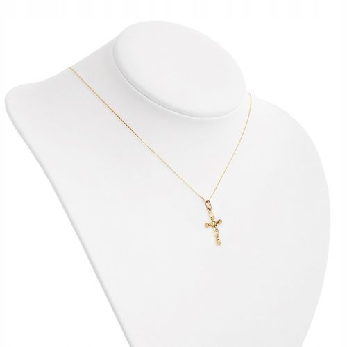 ZŁOTY KOMPLET 333 KRZYŻYK Z ŁAŃCUSZKIEM ZZ92 na Arena.pl