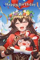 Pocztówka urodzinowa Genshin Impact