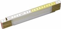 MIARA SKŁADANA DREWNIANA 2M (BIAŁO-ŻŁÓTA) - S/35-458-0
