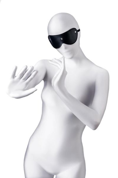 Anonymo Mask, Pu Leather, Black, 24 Cm zdjęcie 1