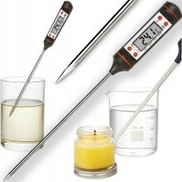 TERMOMETR SZPILKOWY LCD SONDA KLIMATYZACJI OLEJU PŁYNÓW WOSKU ŚWIEC CIECZY