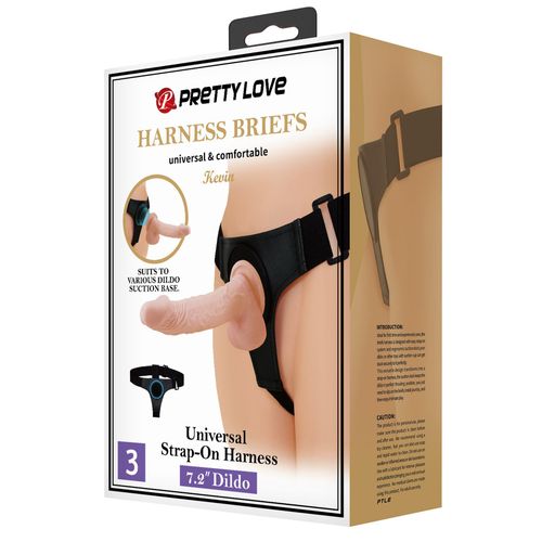 pretty love - harness briefs- kevin, universal strap-on, 7.2'' dildo na Arena.pl