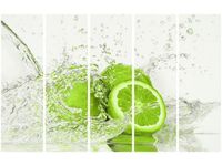 70CM 150CM OBRAZ 5 ELEM LIMONKA WODZIE ŚCIENNY