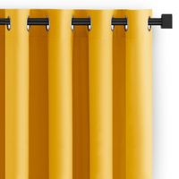 Zasłona gotowa CARLI na przelotkach 140x270 cm musztardowa Restilo