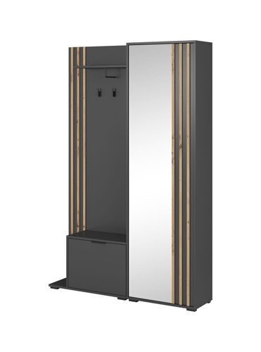 Garderoba wieszak z szafką do przedpokoju ławeczka lamele na Arena.pl