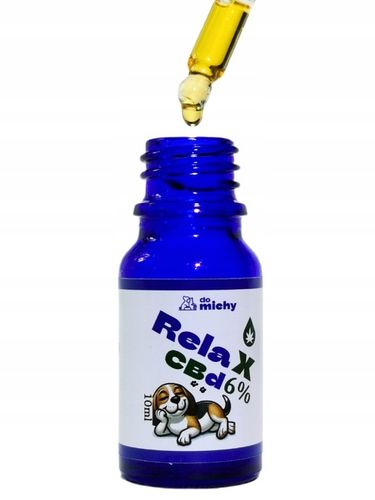 Olej Do michy RelaX CBD 6% dla psa i kota 10ml THC-0% (bezpieczny) na Arena.pl